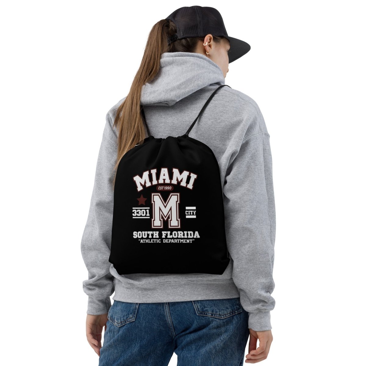Miami Varsity Drawstring Bag - Chinchilla Choons